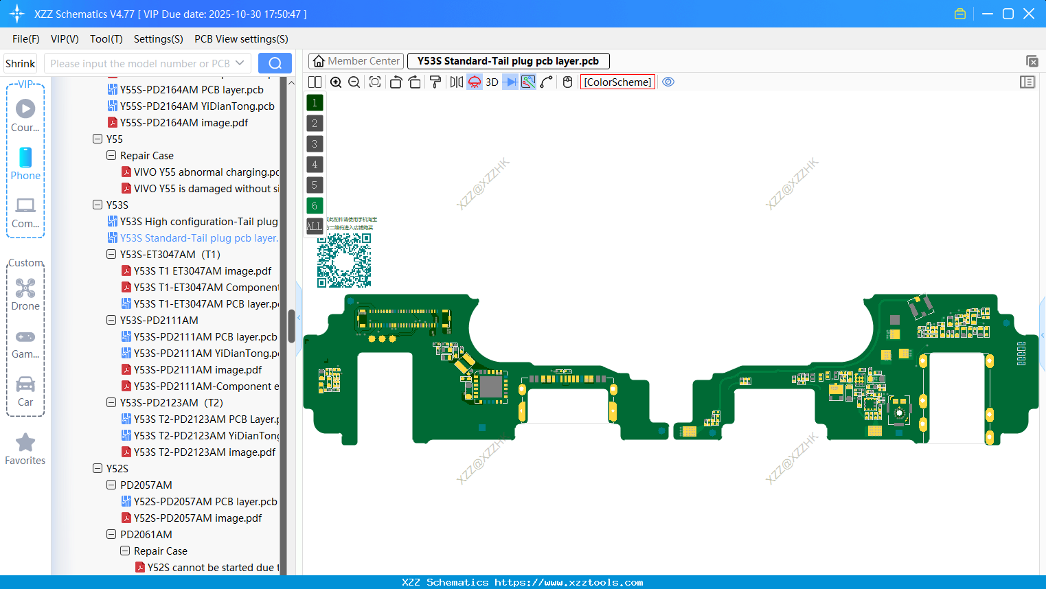 VIVO Y53S Standard-Tail Plug Pcb Layer